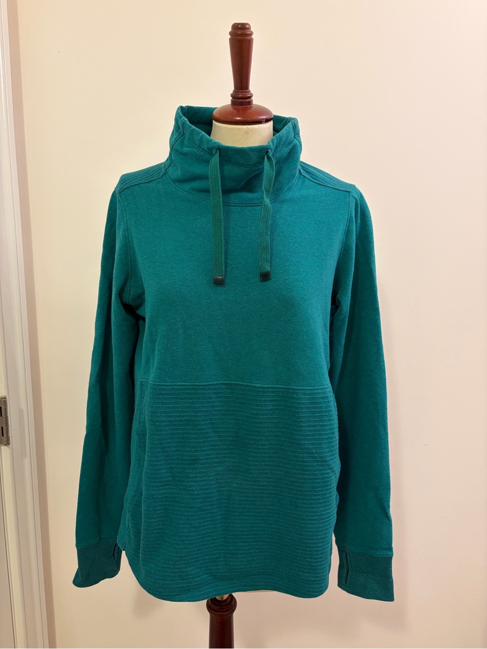 LL Bean Women's Teal Pullover Funnel Neck Sweater